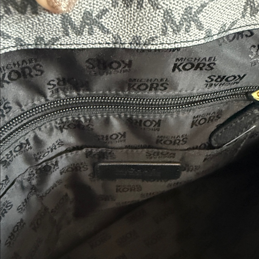 Michael Kors Black and Gray Logo Tote - Picture 7 of 9